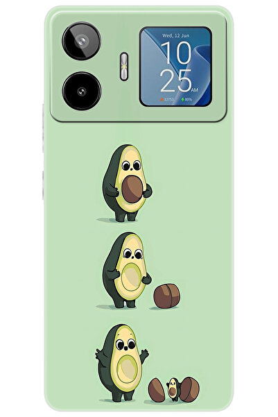 General Mobile GM 26 PRO 5G (G903) Uyumlu Kılıf Desen Baskılı Silikon Avakado...