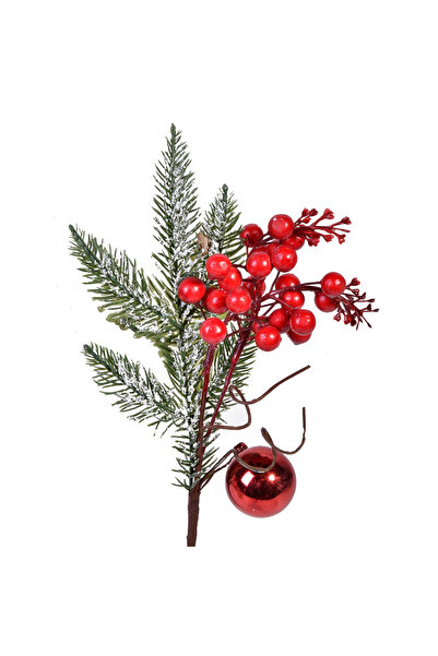 Zumzeria Ramură decorativă de Crăciun cu globuri 33cm