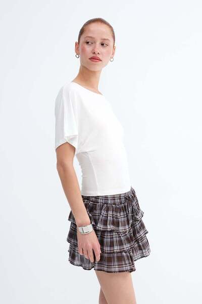 Addax Tricou Basic cu decolteu bărcuță P0977