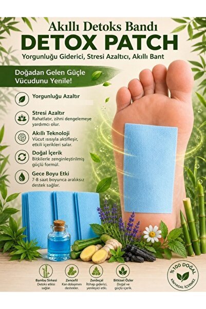 trendyes BİTKİSEL İÇERİKLİ AYAK DETOX BANDI DENEME PAKETİ 10 ADET