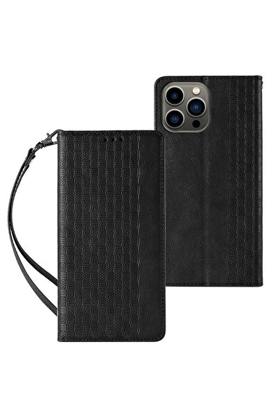 Hurtel Husă cu curea magnetică pentru iPhone 12 Pro, tip portofel, cu mini șn...