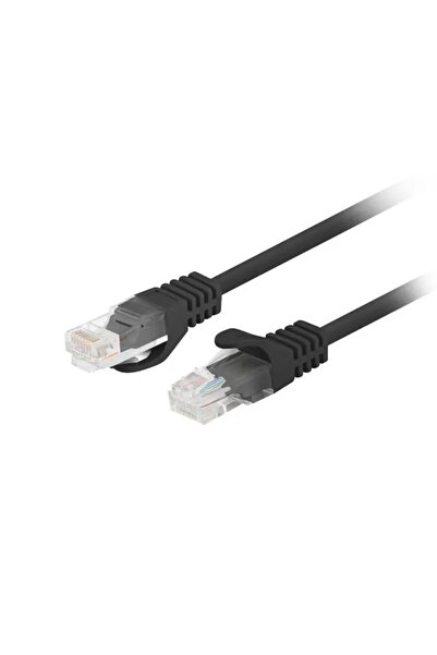 Lanberg Cablu patch Cat.6 UTP 1m negru, testat Fluke, pachet de 10 bucăți