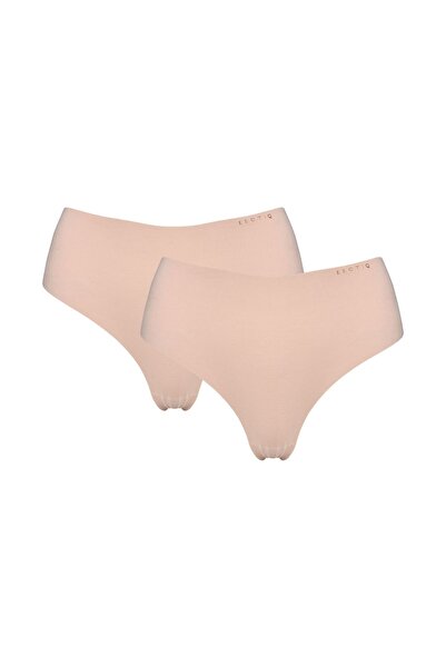 ESOTIQ Women's High Waist Thong 2-Pack Cotton Briefs Panties Invisible Seamle...