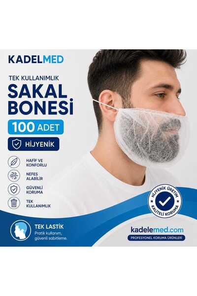 KADELMED Tek Kullanımlık Sakal Bonesi 100 ADET