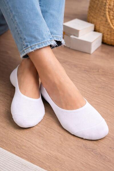 DİAMOND OUTLET 12 Pieces of Bamboo Scented Ballerina Socks – Seamless, Anti-S...