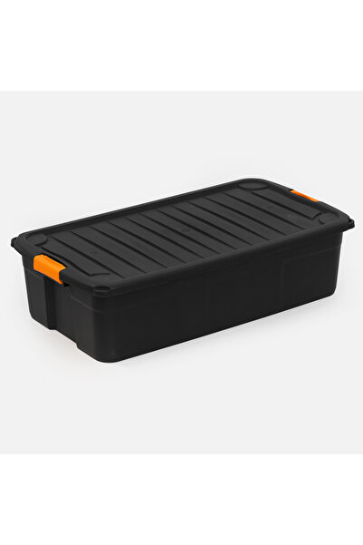 Zumzeria High-Strength Black Plastic Storage Box 95L