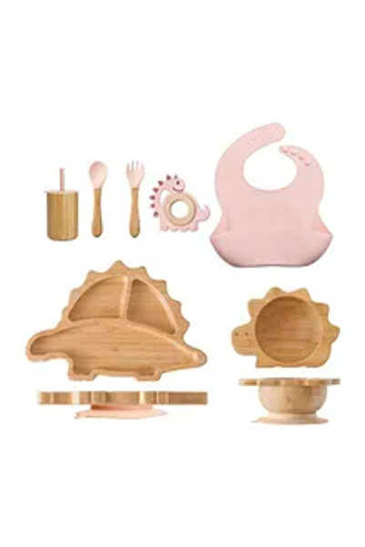 Arydoo Dinosaur Bamboo Baby Feeding Set, Eco-Friendly, Suction & Self-Feeding...