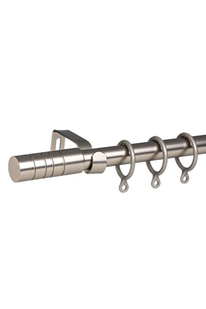Zumzeria Extendable Nickel Metal Curtain Rod 120-210cm