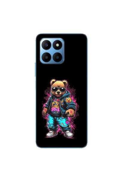OEM Husa compatibila cu Honor 70 Lite Silicon Gel Tpu Model Bear Cool Black