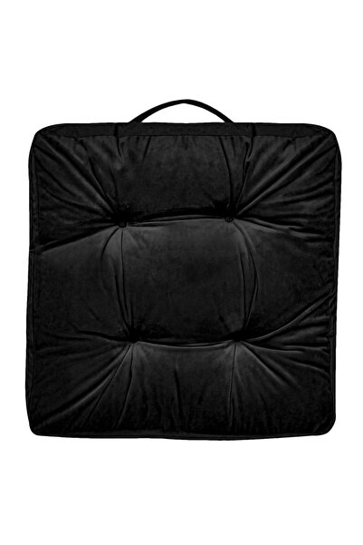 OEM Black Velvet Floor Cushion 43x43cm