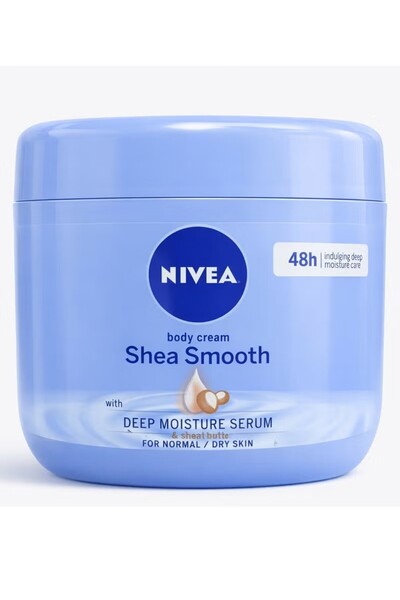 Nivea Body كريم الجسم شيا سموث مع مصل الترطيب العميق وزبدة الشيا للبشرة العاد...