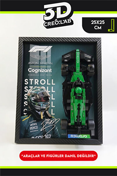 3Dcreo.lab Lego Formula 1 Speed Champions Uyumlu Pilot Baskılı Sanatsal Sergi...