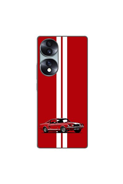 OEM Husa compatibila cu Honor 70 Silicon Gel Tpu Model Red Mustang