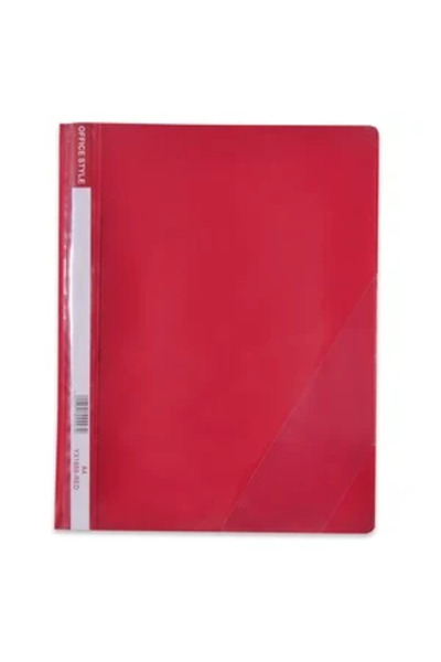 Zumzeria Red Plastic Folder A4 with Spine
