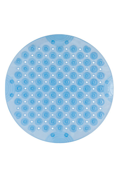 Zumzeria Anti-Slip Crystal Blue Bath Mat with Massage Bristles Ø55cm