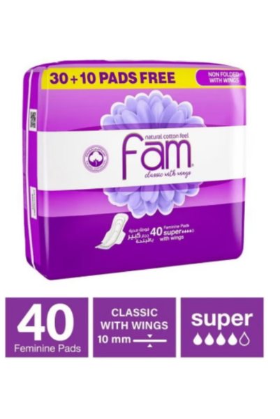 FAM Great Value Offer When You Buy 2 Classic Fam with Wings - Large Size 10+30 Wipes. Daily Protection, High Absorption, and Ultimate Comfort at an Affordable Price.