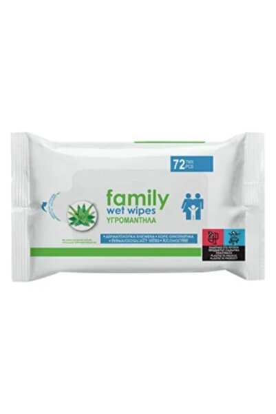 Fiorevita Șervețele umede pentru familie cu Aloe Vera și Ulei de Argan - 72 b...