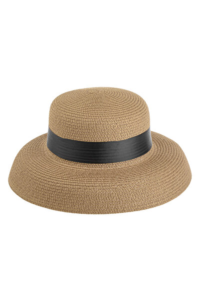 OEM Dark Color Hat with Black Ribbon for Women