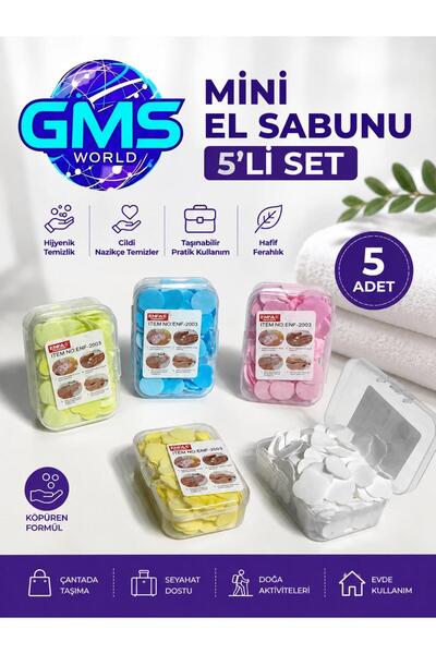 GMS WORLD ورق عطري صغير، 100 قطعة، صابون يدوي، مجموعة من 5 قطع / في المنزل-ال...