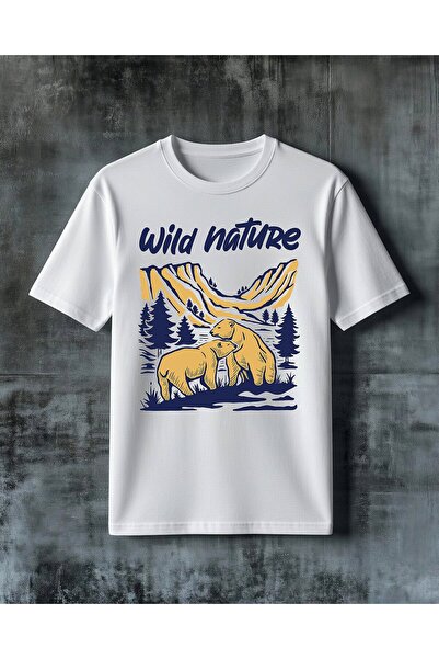 COMVİCHO Wild Nature Ayi Printed Oversize T-Shirt