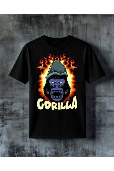 COMVİCHO Gorilla Ates Printed Oversize T-Shirt