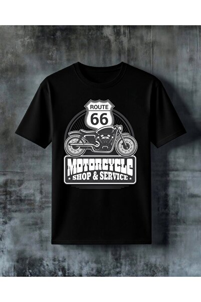 COMVİCHO Route Motorcycle Printed Oversize T-Shirt