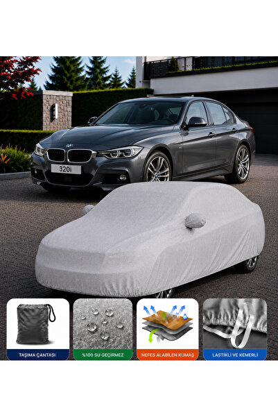 COCEM BMW 320i Premium Araç Brandası Su Geçirmez UV Korumalı Tam Koruma Gri 2...