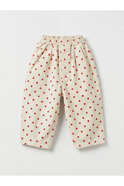 Teeny Weeny Kids Unisex Heart Patterned Balloon Jean Trousers