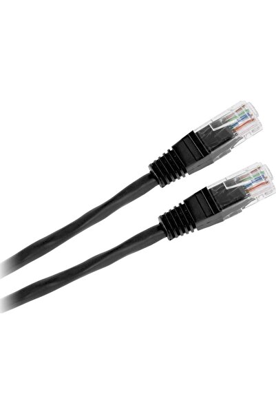 LP Cablu patch UTP 8c Mufă-Mufă 0.5m CCA Negru