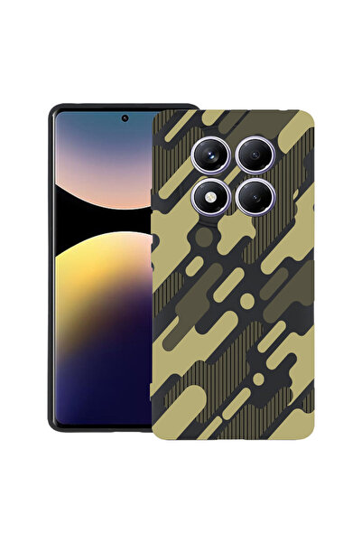 bestcase Ултра тънък TPU калъф за Xiaomi Redmi Note 15 Pro 4G, Зелен камуфлаж...