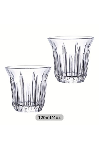Choice3 2 Pack 120ml 2 Pack Espresso Cups, Clear Glass Cups for Coffee, Coffe...