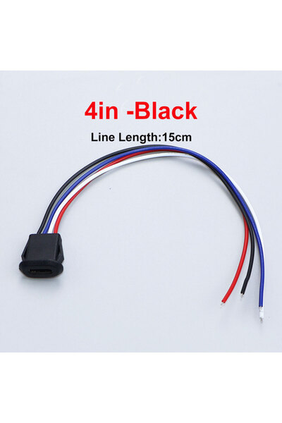 Choice21 1pc 4P-Black JCD 2Pin 4Pin USB Type C Connector Jack Female With car...