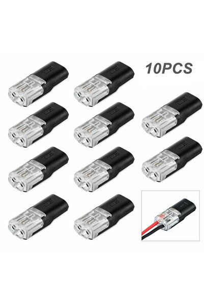 Choice 10PCS 10pcs 2pin Pluggable Wire Connector Quick Splice Electrical Cabl...