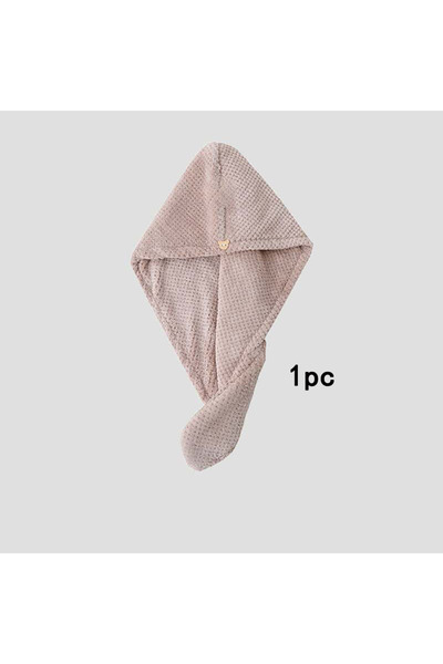 choice2 Khaki Solid Premium Microfiber Hair Head Towel Wrap For Women Quick-D...