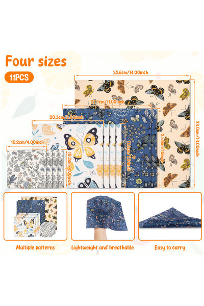 Choice 11Pcs 11Pcs Beeswax Food Wrap Multi-size Beeswax Wrap Environmental Co...