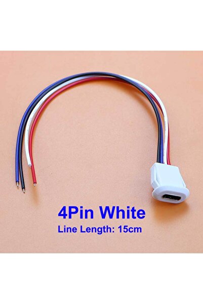 Choice1 5 Pieces 4Pin White JCD 5Pcs USB Type-C Female Socket Connector 2Pin ...