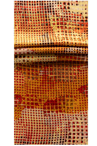 Aker Orange 65X195 Silk Voile Shawl