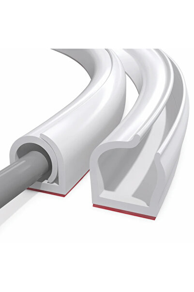 Choice8 1m WHITE 1pc 1/2/3meters Self-Adhesive Cord Hider Wall Mount Raceway ...