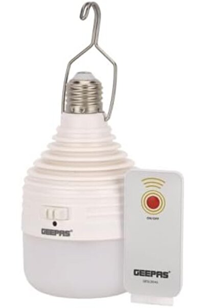 Geepas مصباح LED قابل لإعادة الشحن للطوارئ بقوة 10 واط - GESL55143 مع بطارية ...