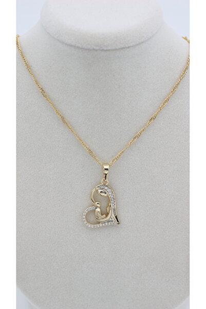 XUPING JEWELRY Style Pearl/Xuping Jewelry Mother Child Heart Necklace