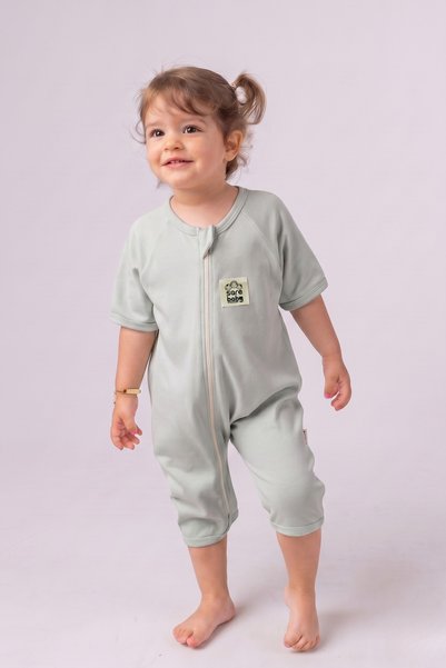 Sarebaby Summer Sleeping Bag Knee-Length 0.2 Tog Baby Sleeping Bag 100% Natural Cotton Oeko-Tex Certified Fabric Green