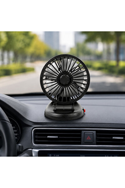KMT Ventilator Auto USB 4 Inch, Negru, cu Reglare Unghiulară
