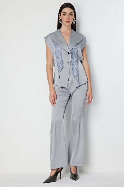 Ekol Satin Trousers with Elastic Waist