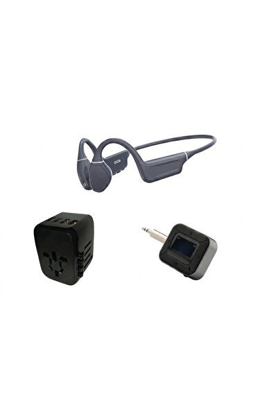 Merlin Universal In-Flight Audio Bundle — Bone Conduction Swim MP3 + 20W PD A...