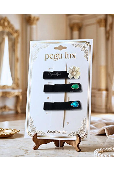 pegu baby collection Set de 3 agrafe de păr din catifea, mici, mini, luxoase,...