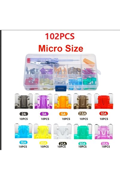 Choice1 مجموعة فيوزات سيارات صغيرة جدًا 102 قطعة/202 قطعة