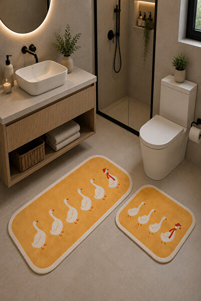 GECE HOME Digital Non-Slip Washable Double Bath Mat Bathroom Rug 40X60 + 60X1...
