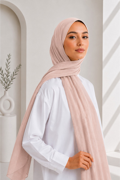 bonni Kendinden Boneli Pratik Şifon Şal 70x185 cm – Kaymaz Hazır Şal Hafif ve...