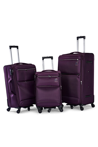 LİMRA Luxury 3-Piece Travel Luggage Set Modern Design Durable Fabric Suitcase...