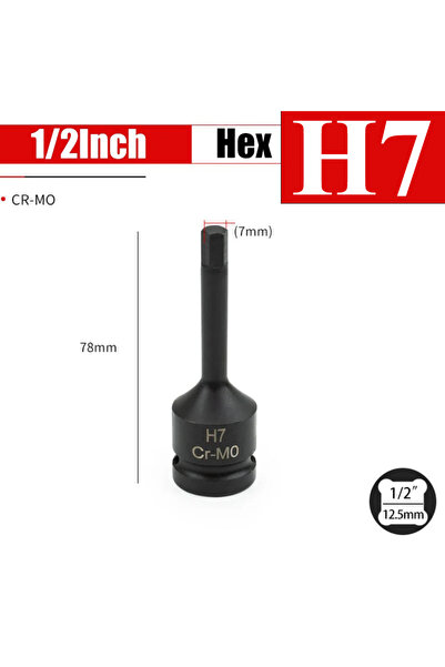 Choice13 H7 1/2inch Impact Hex Socket Electric Drill Socket Adapter Air Impac...
